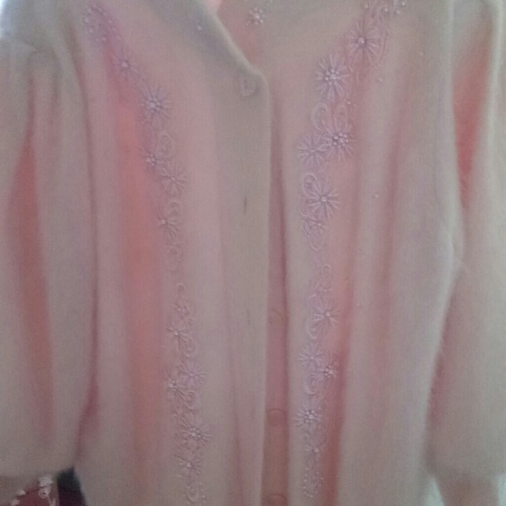 Angora baby pink cardigan